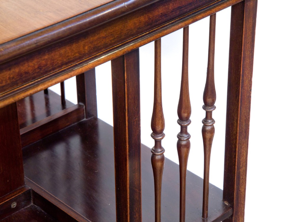 Mahogany revolving bookcase View V