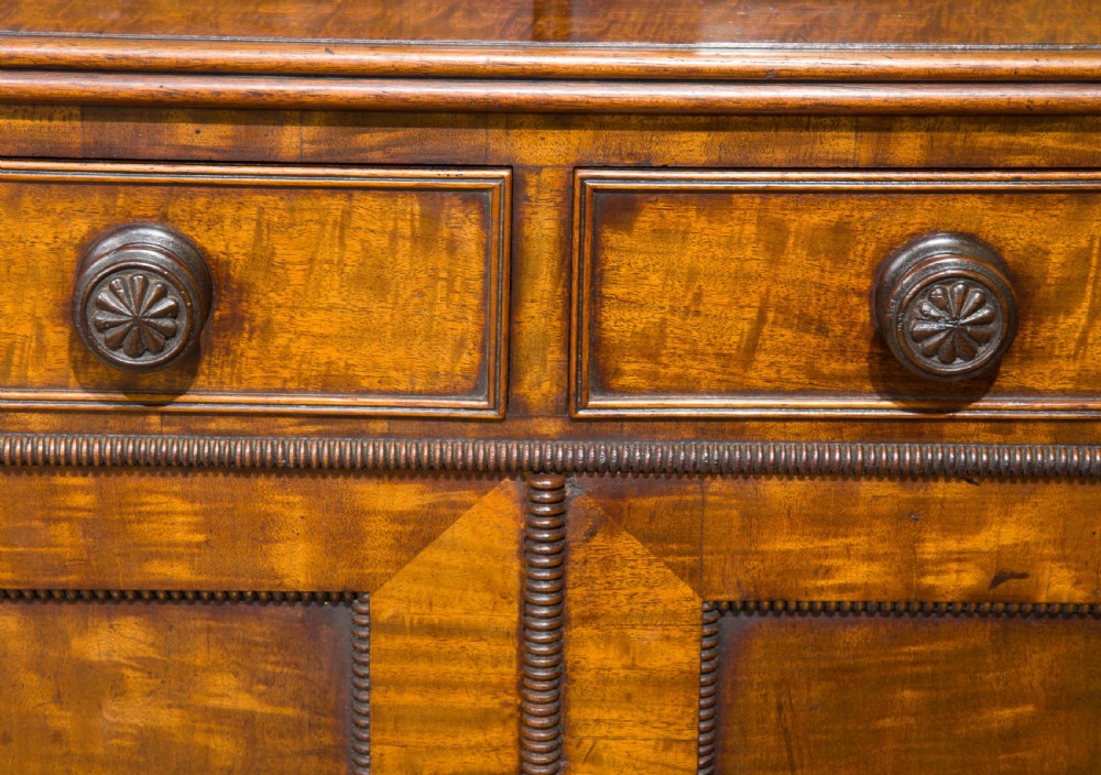A very fine Regency figured mahogany 2 part bookcase View VI