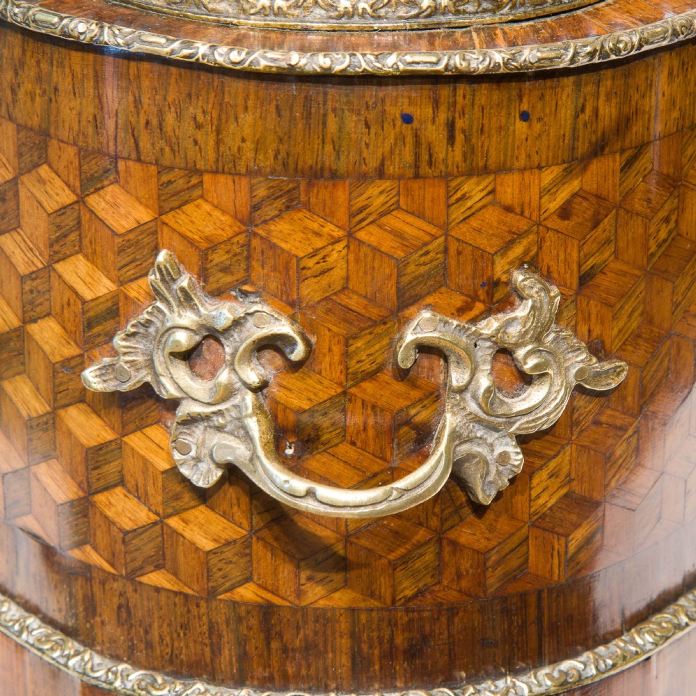19thCentury French Walnut parquetry table planter View VII