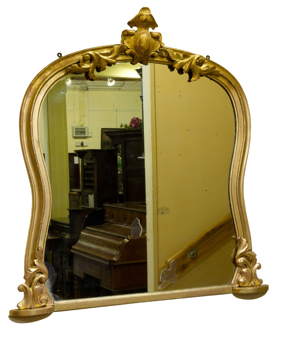 A mid Victorian Carved Giltwood Overmantel Mirror View II