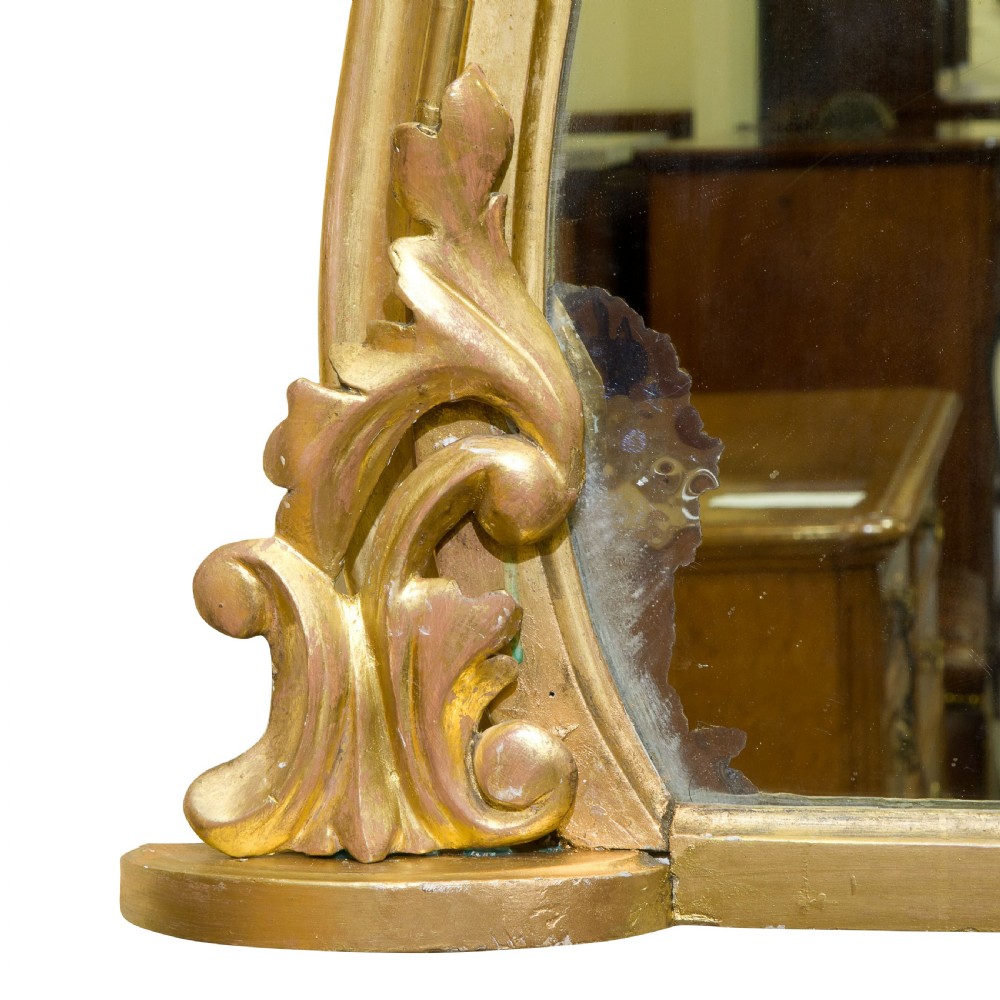A mid Victorian Carved Giltwood Overmantel Mirror View VI
