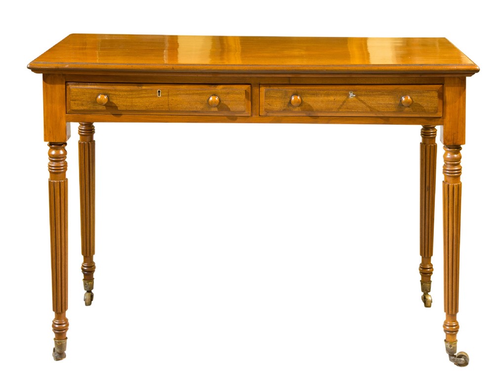 Mahogany 2 Drawer Side Table View II