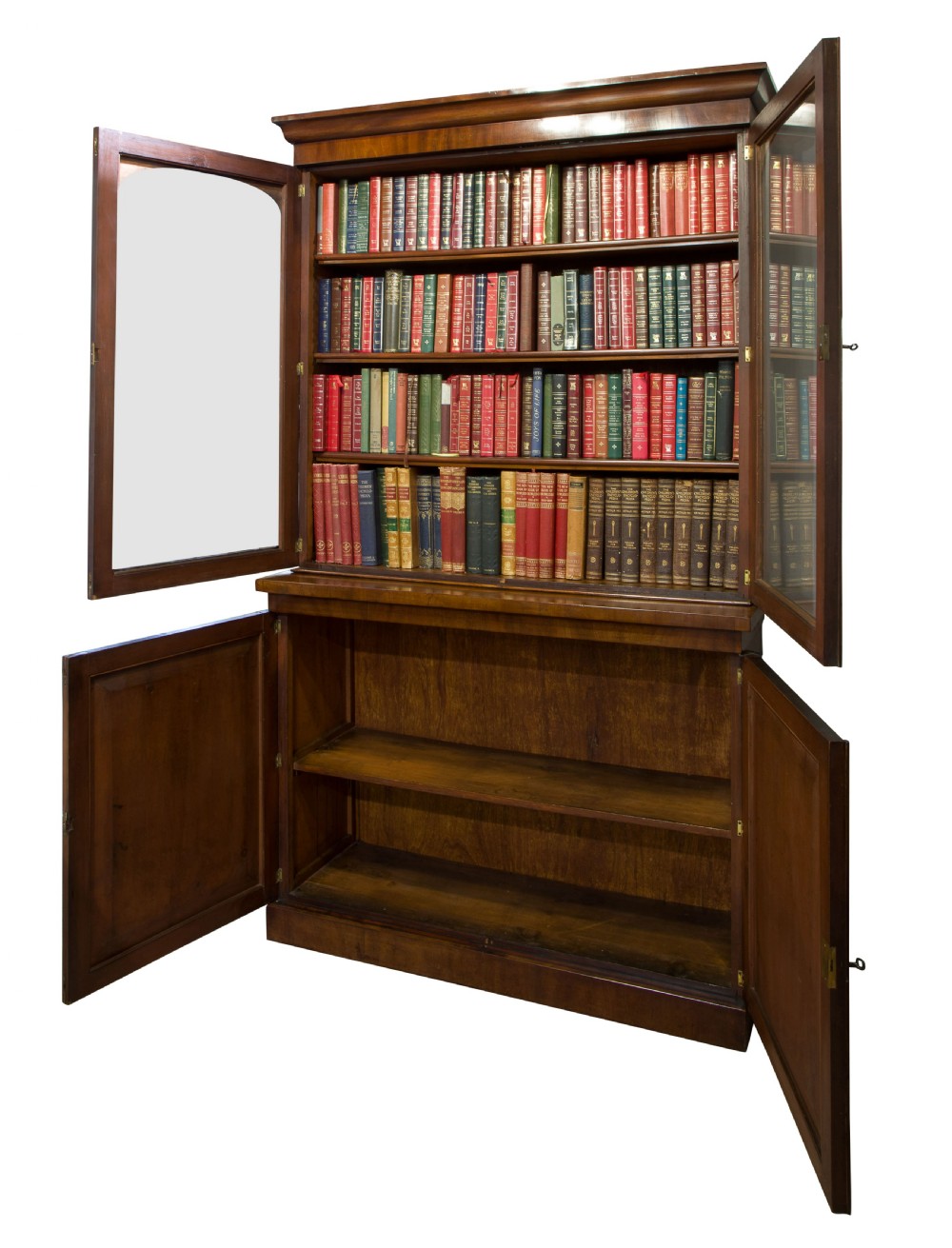 Victorian mahogany chiffonier bookcase c1860 View II