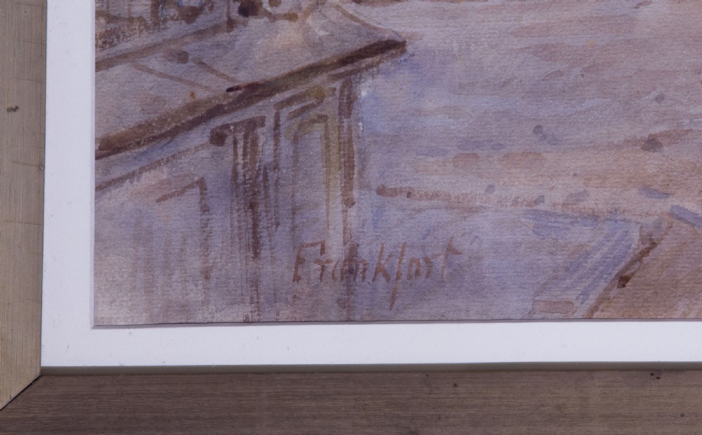 Large pair of watercolours by E W Nevil View VII