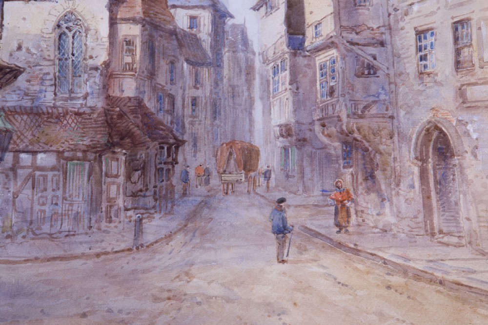Large pair of watercolours by E W Nevil View VIII