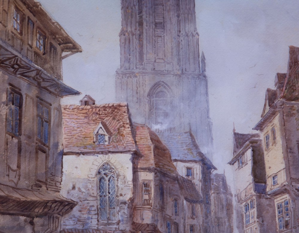 Large pair of watercolours by E W Nevil View IX