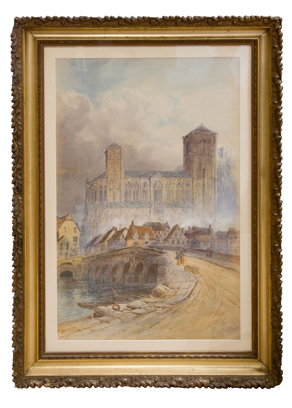 Large pair of watercolours by E W Nevil View X