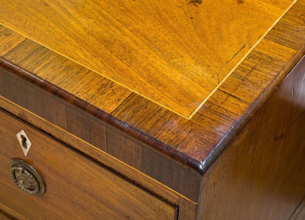 Regency mahogany & rosewood crossbanded chest of drawers View VI