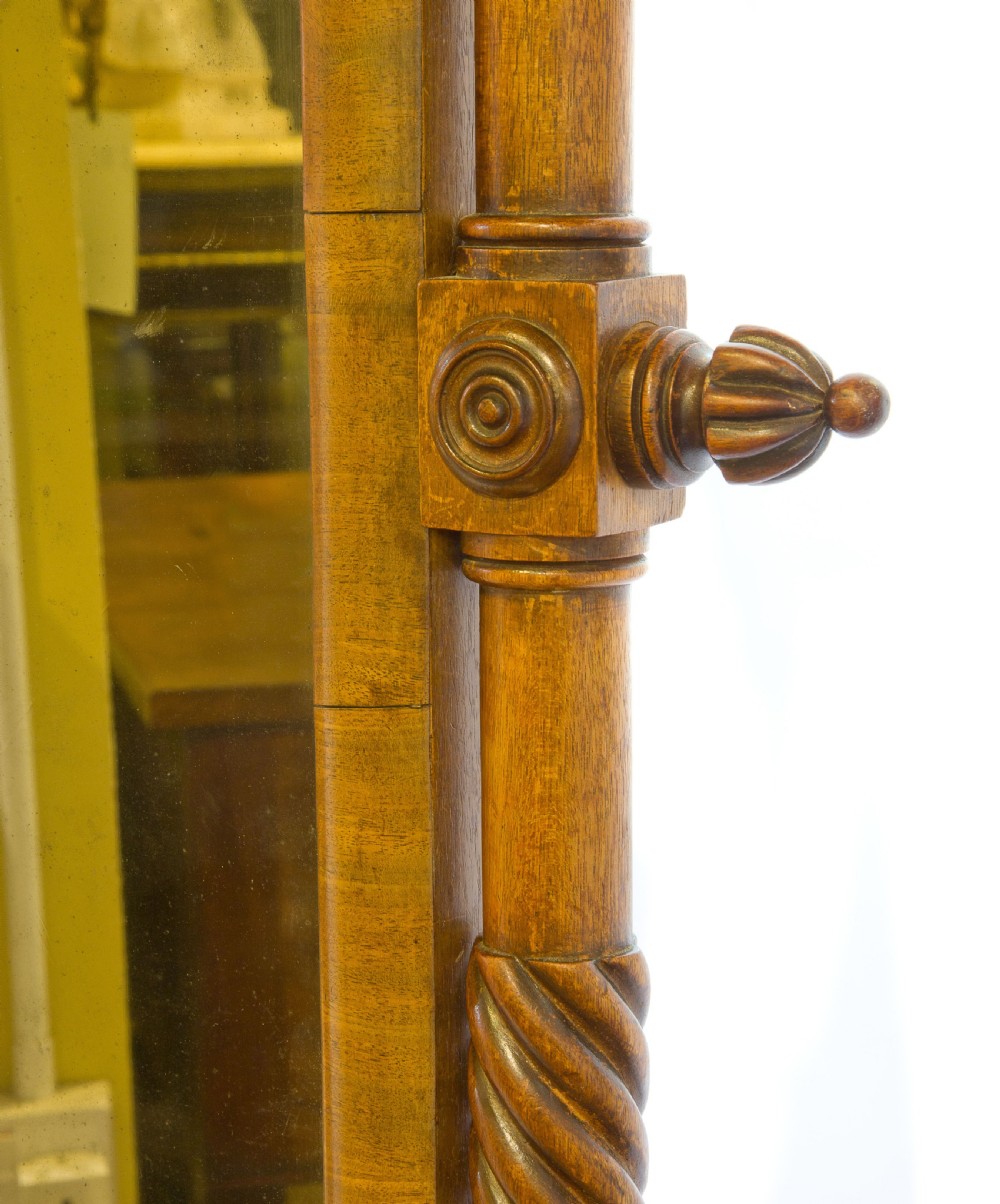 Regency mahogany cheval mirror View III