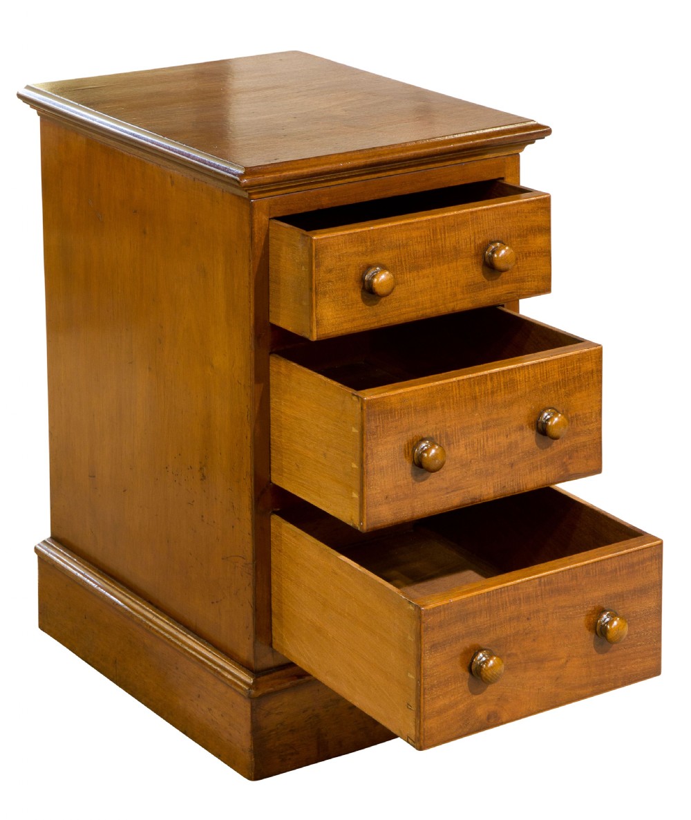 Pair of Victorian mahogany bedside chests View IV