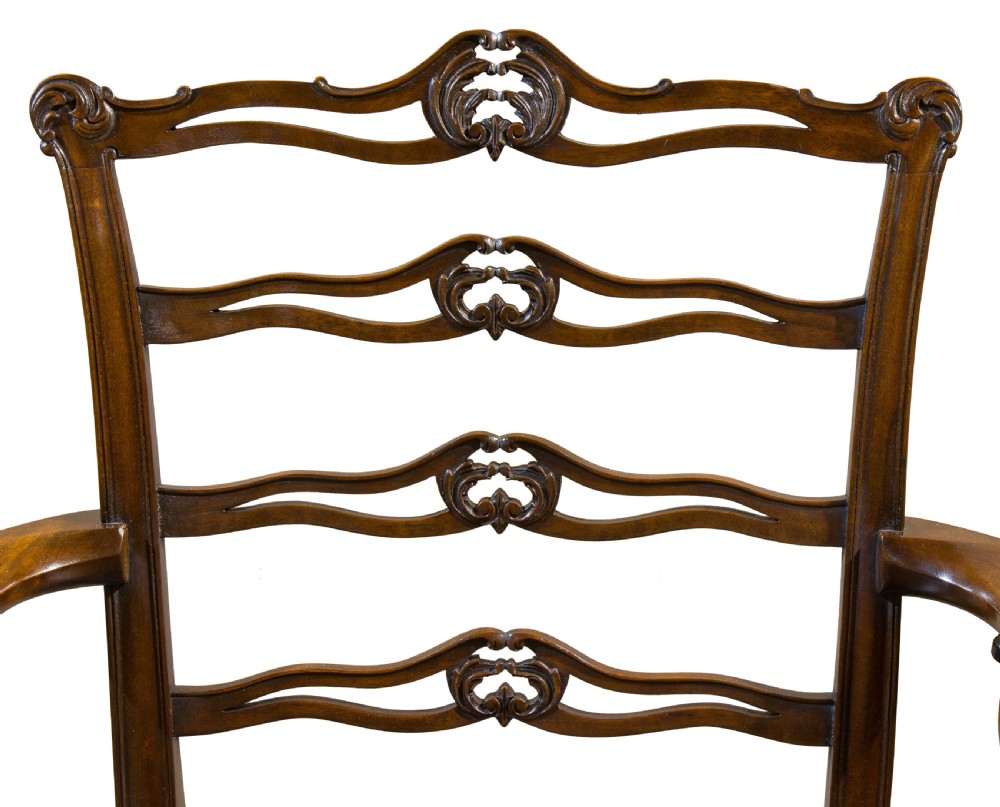 Mahogany open armchair View IV