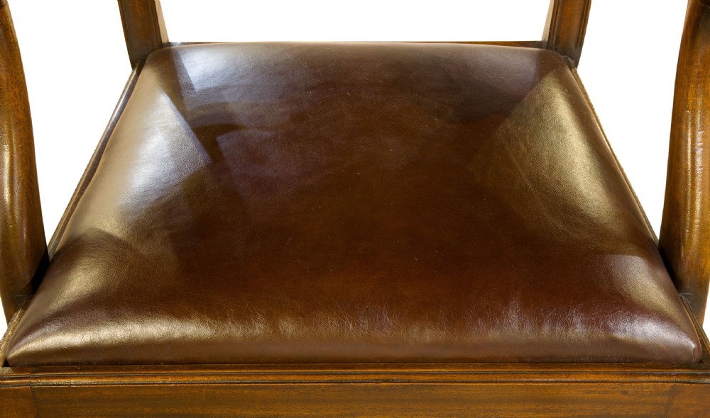 Mahogany open armchair View V