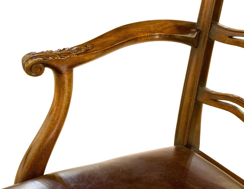 Mahogany open armchair View VI
