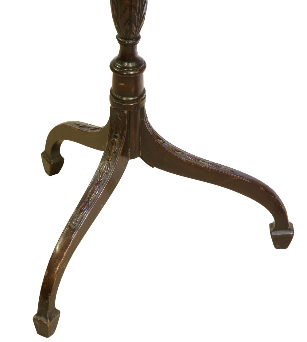 Edwardian mahogany drop flap tripod table View VI