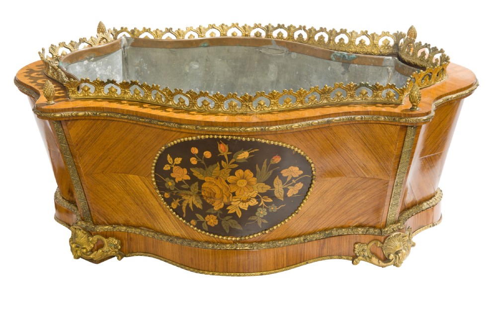 19thc French metal mounted jardiniere View II