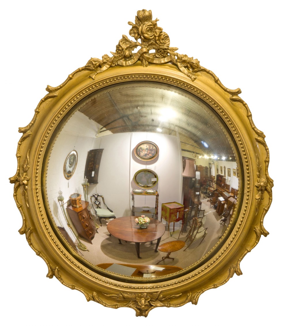 Victorian convex wall mirror