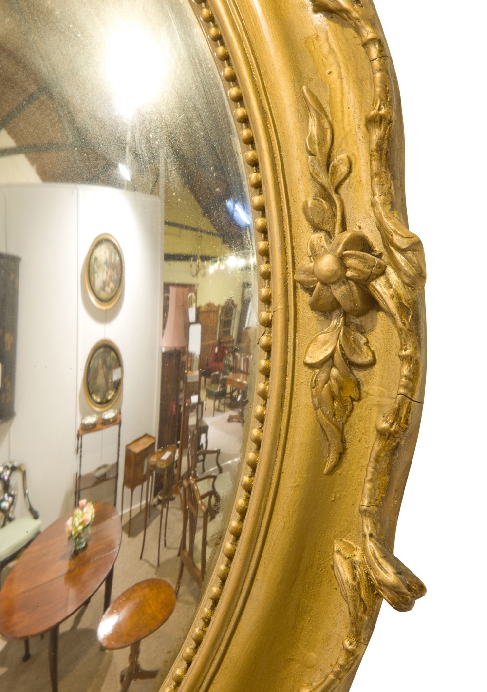 Victorian convex wall mirror View III