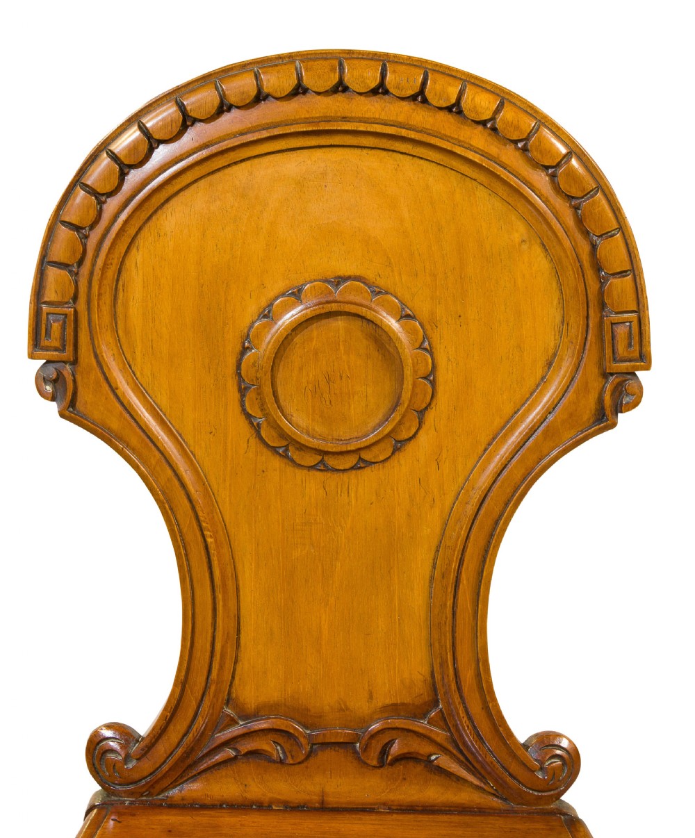 Victorian mahogany hall chairs View V