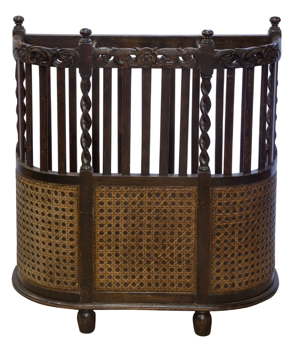 Oak and cane stick and umbrella stand View III