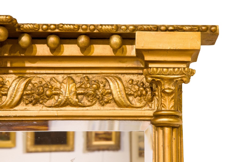 19thc giltwood overmantel mirror  View III
