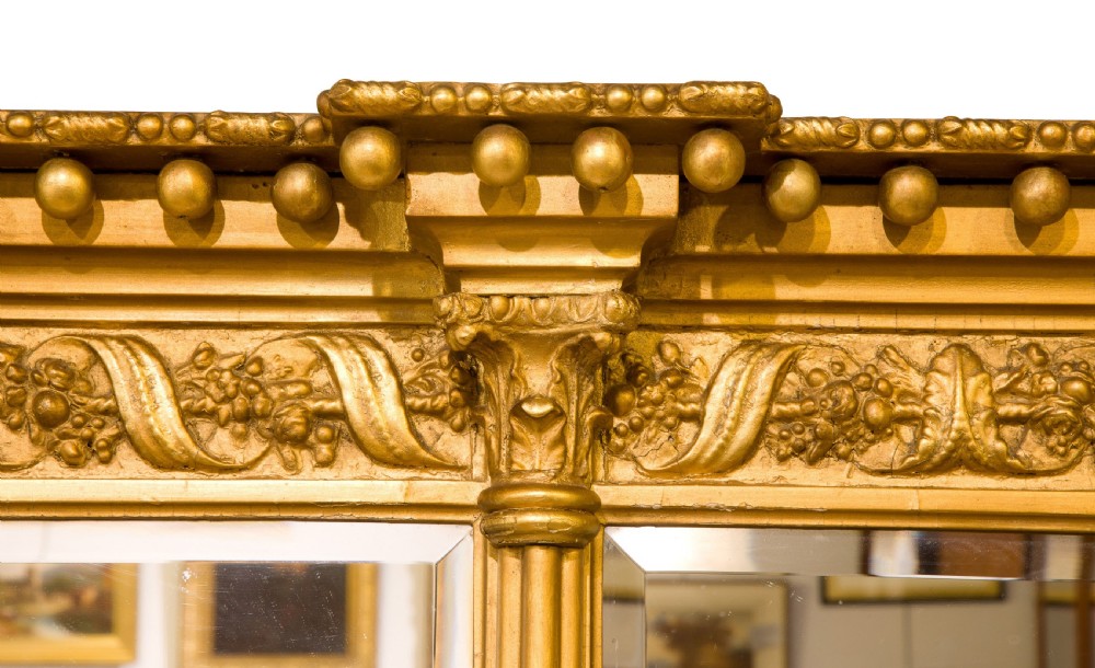 19thc giltwood overmantel mirror  View IV