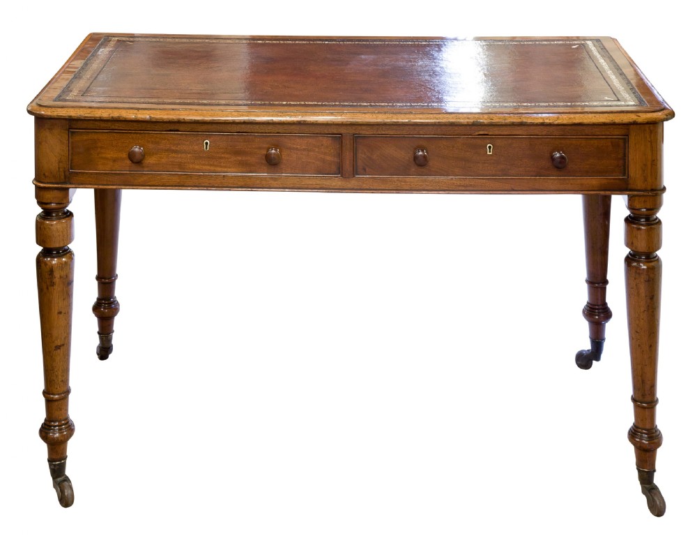 Victorian mahogany 2 drawer writing table View III