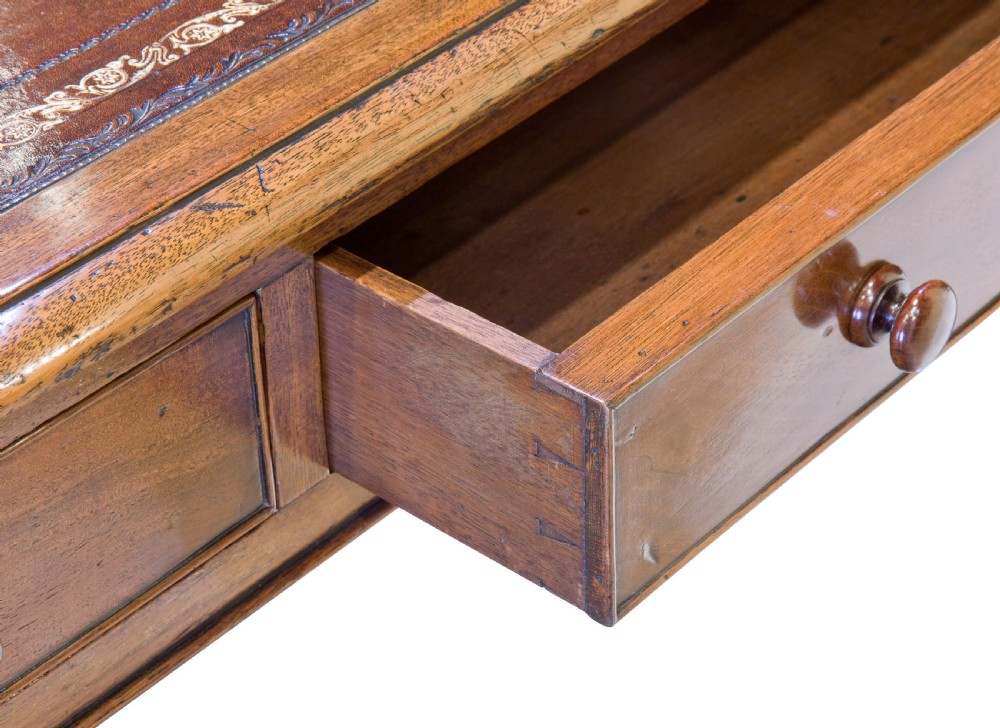 Victorian mahogany 2 drawer writing table View VI