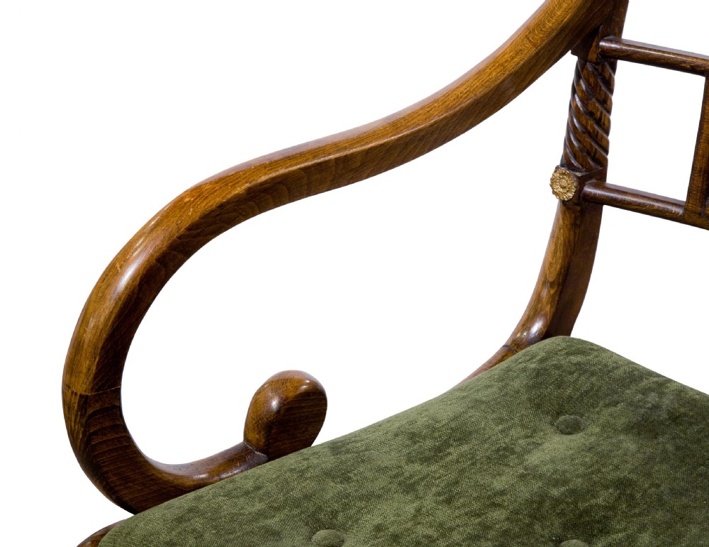 Set of 6 Regency faux rosewood chairs View VIII
