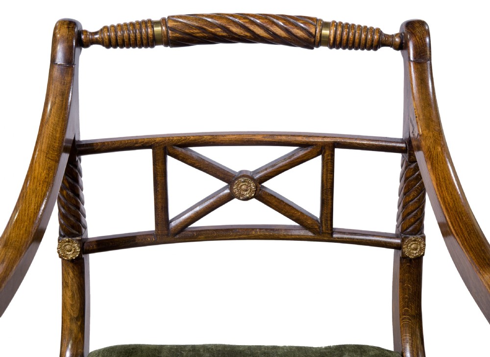 Set of 6 Regency faux rosewood chairs View IX