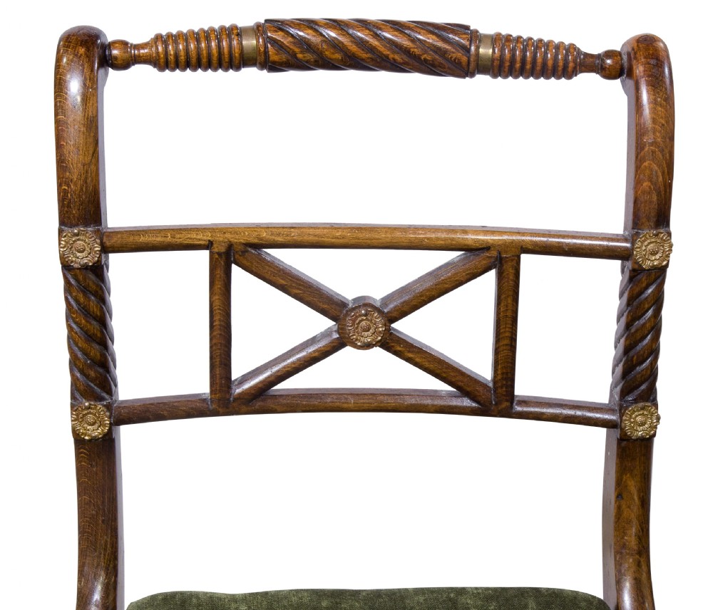 Set of 6 Regency faux rosewood chairs View XI