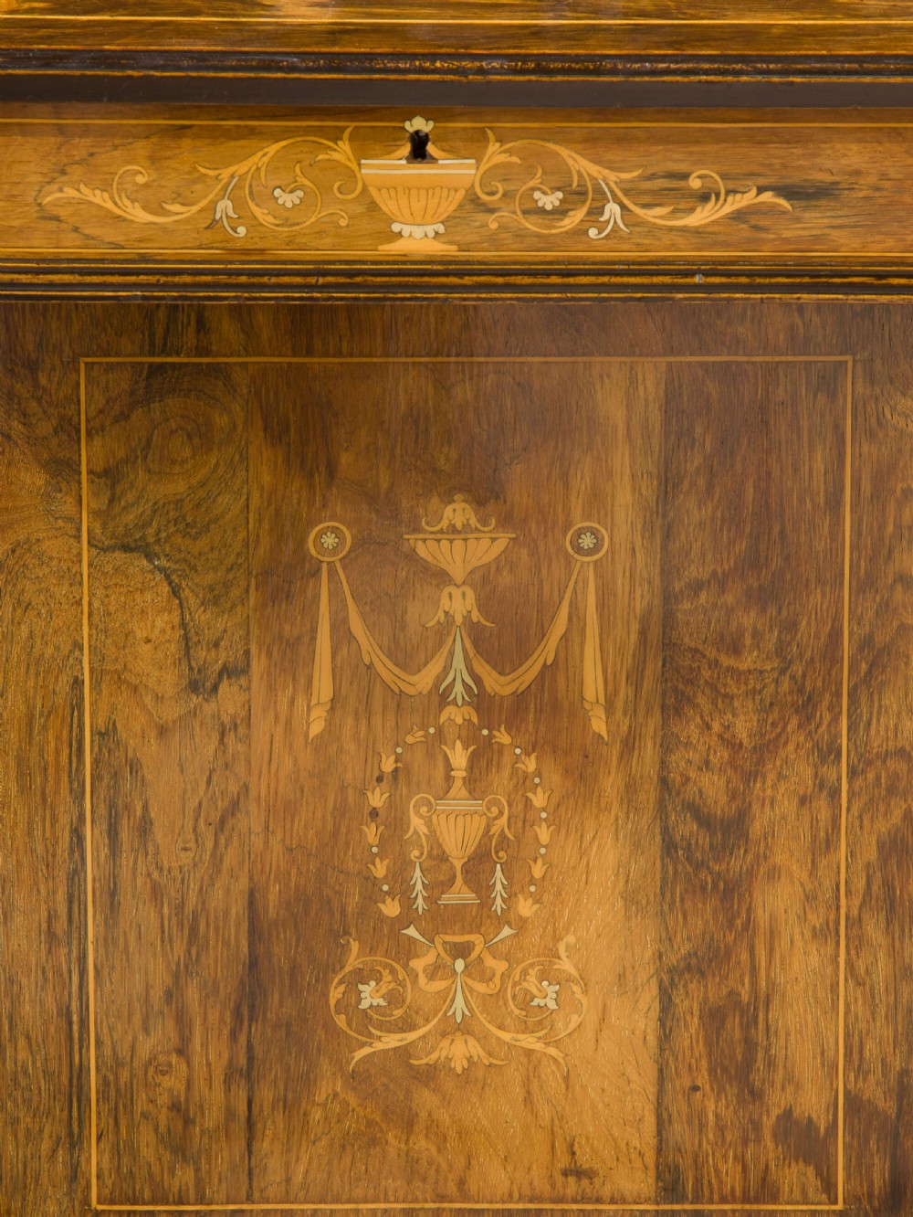 English marquetry rosewood davenport View IX