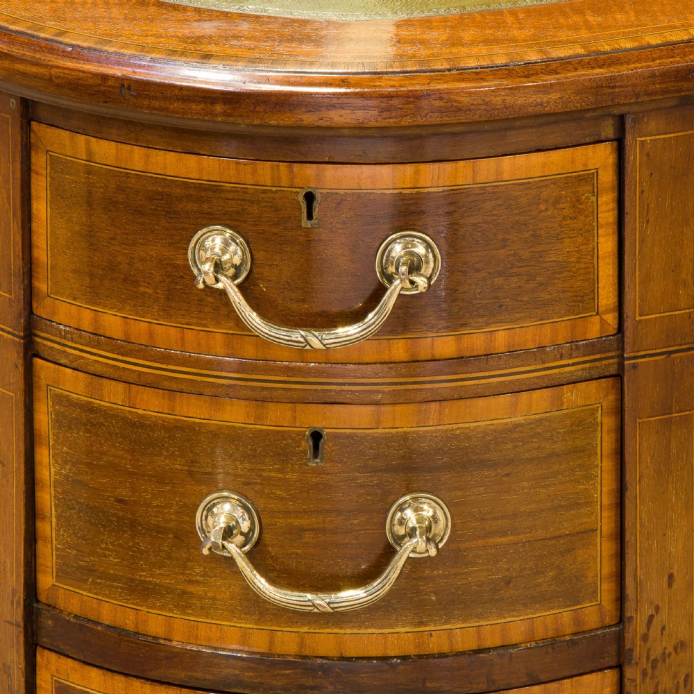 Sheraton Revival kidney shaped kneehole desk View IX