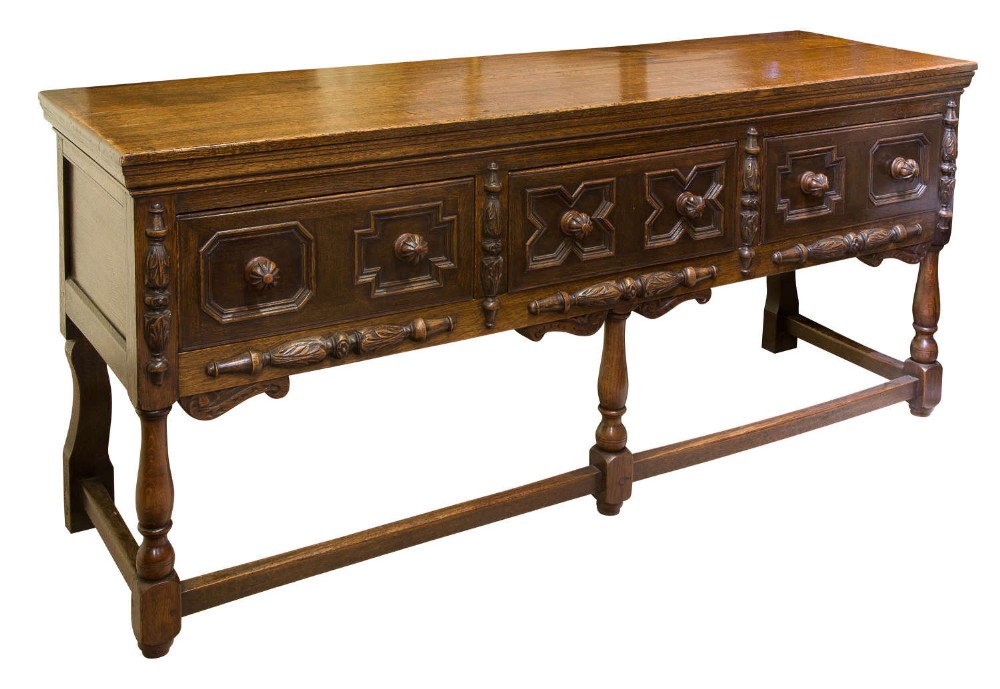 19thc oak dresser base