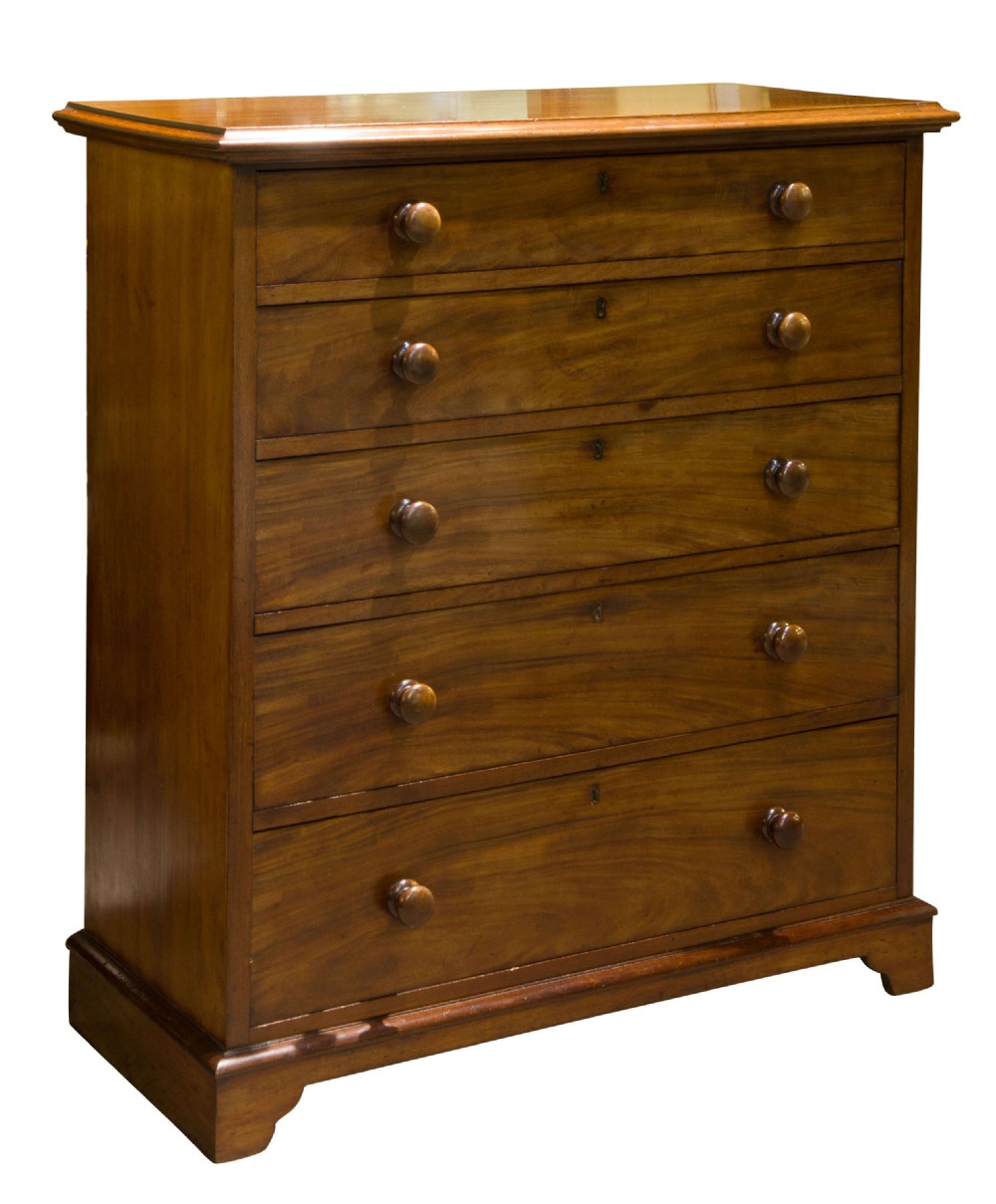 19thc mahogany chest of drawers