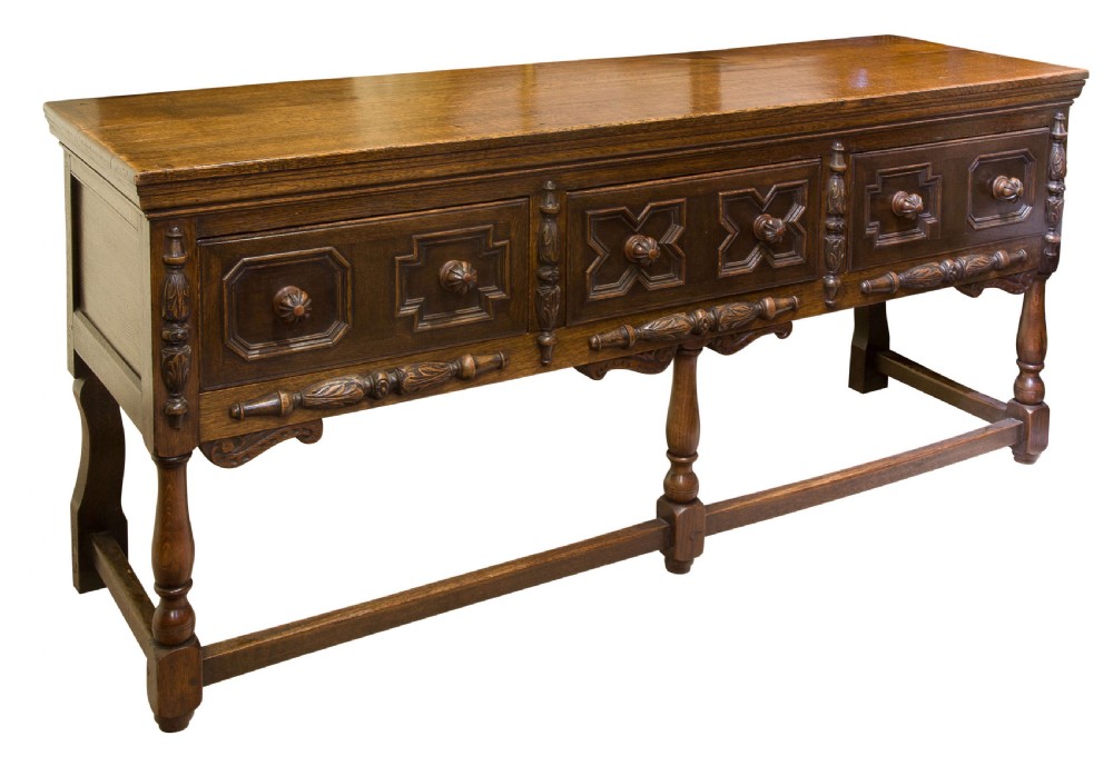 19thc oak dresser base