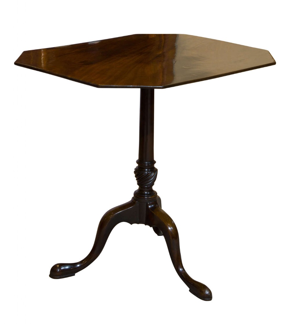 George III Mahogany tripod Tilt Top Tea Table