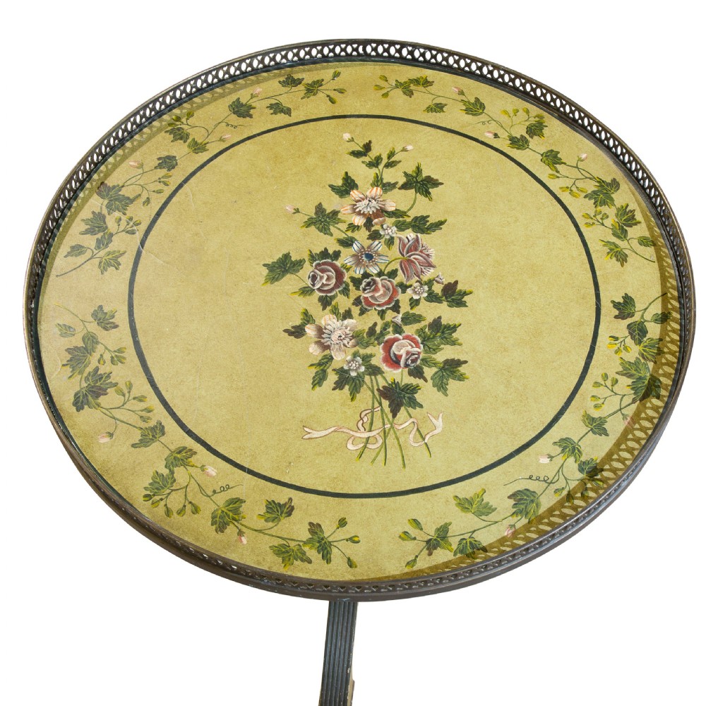 Circular painted topped table View II