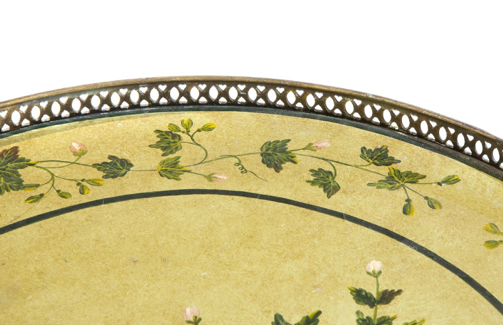 Circular painted topped table View IV