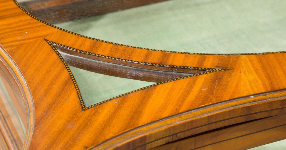 Late 19thc Inlaid Satinwood Bijouterie Table View VI