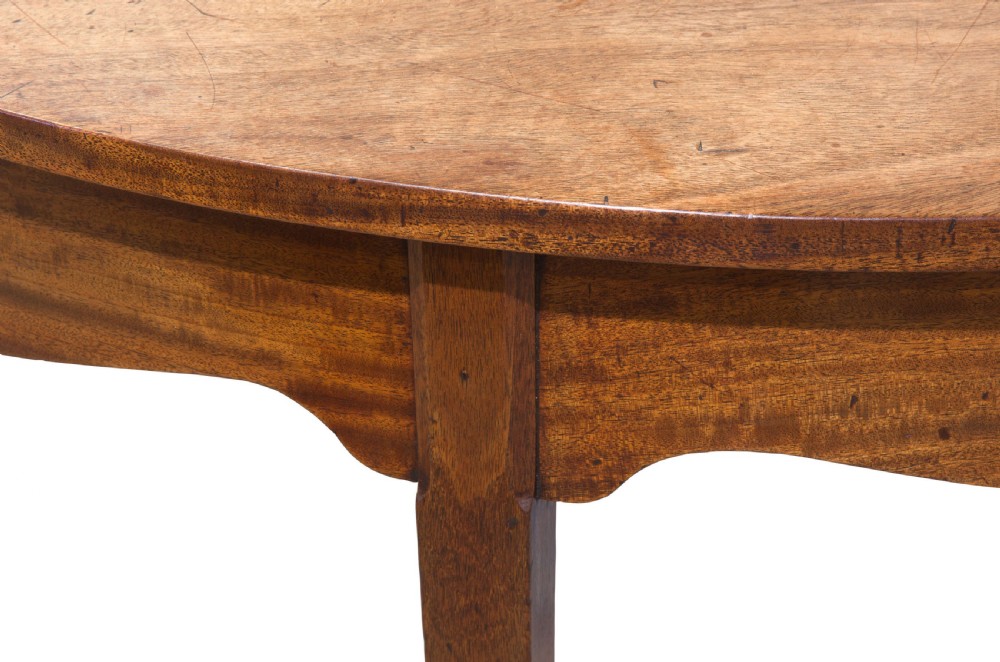 George III Mahogany Demi Lune Side Table View V