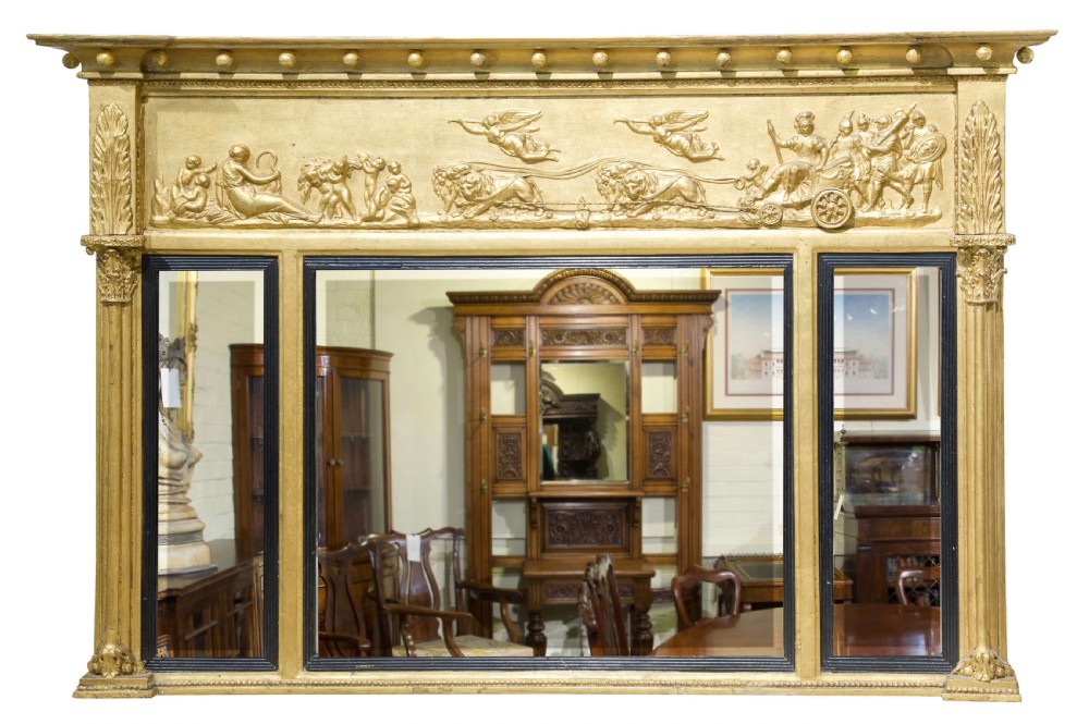 19thc overmantel mirror