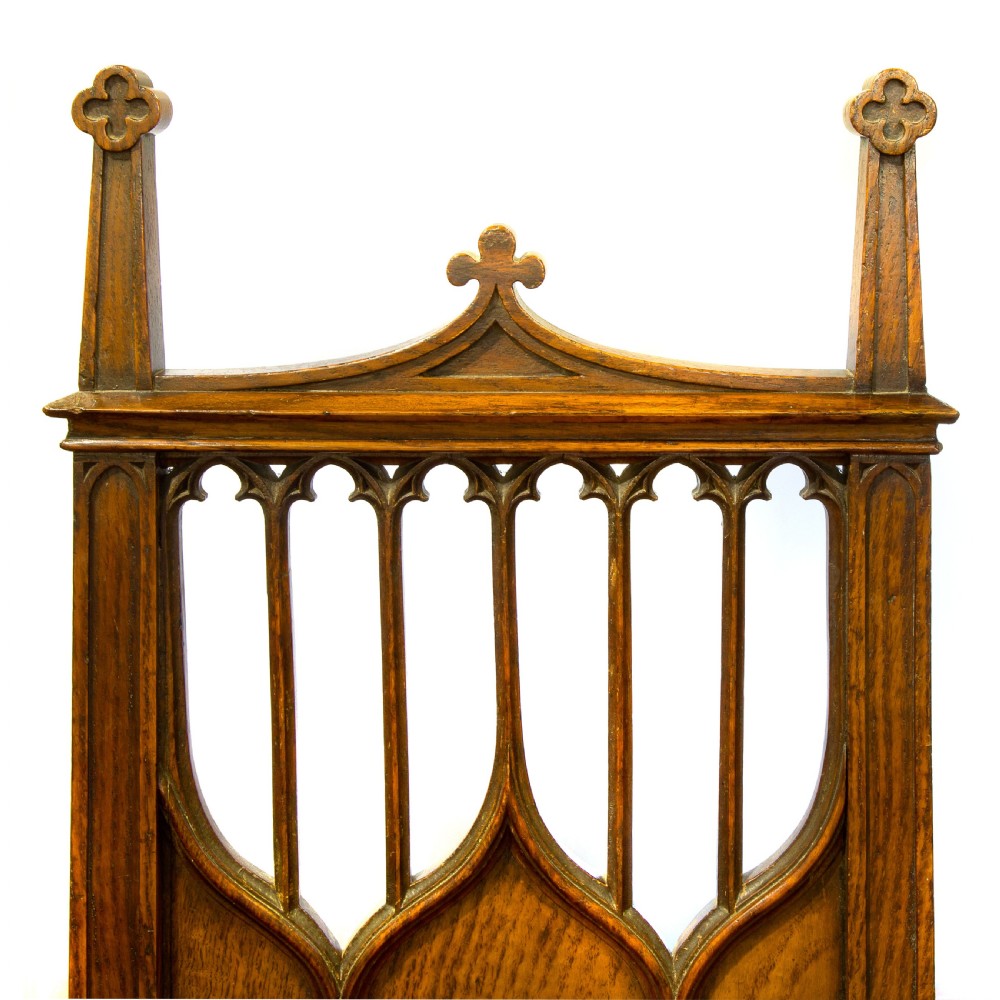Gothic Reform Oak Hall Chair View IV