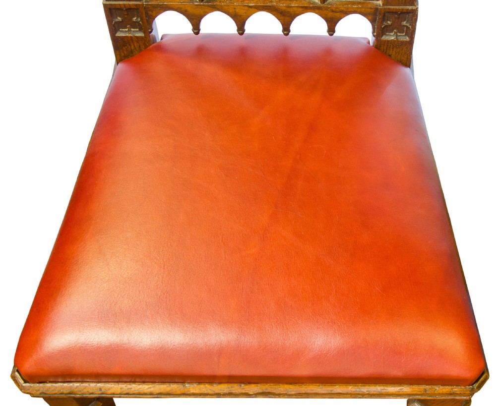 Gothic Reform Oak Hall Chair View V
