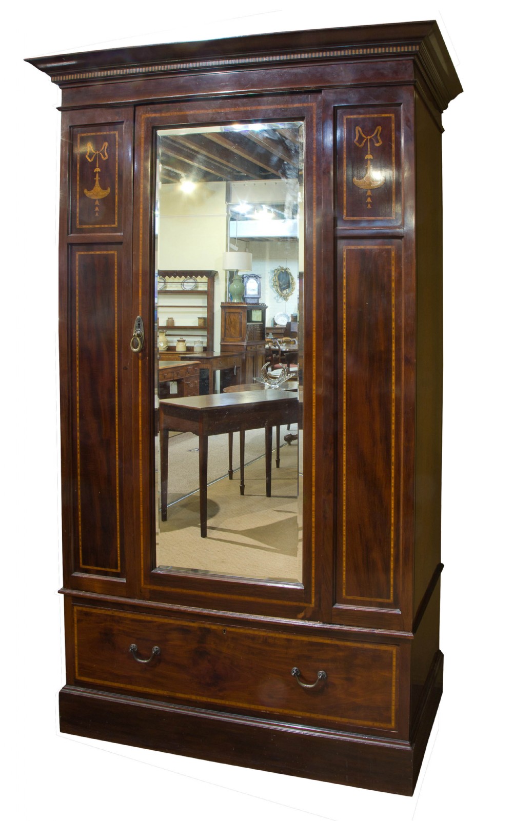 Fine Quality Inlaid Mahogany Wardrobe