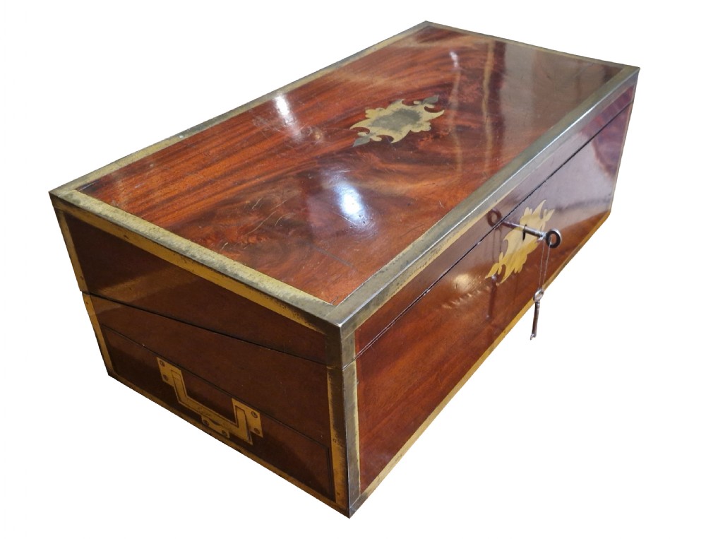 Brass Mounted Writing Box
