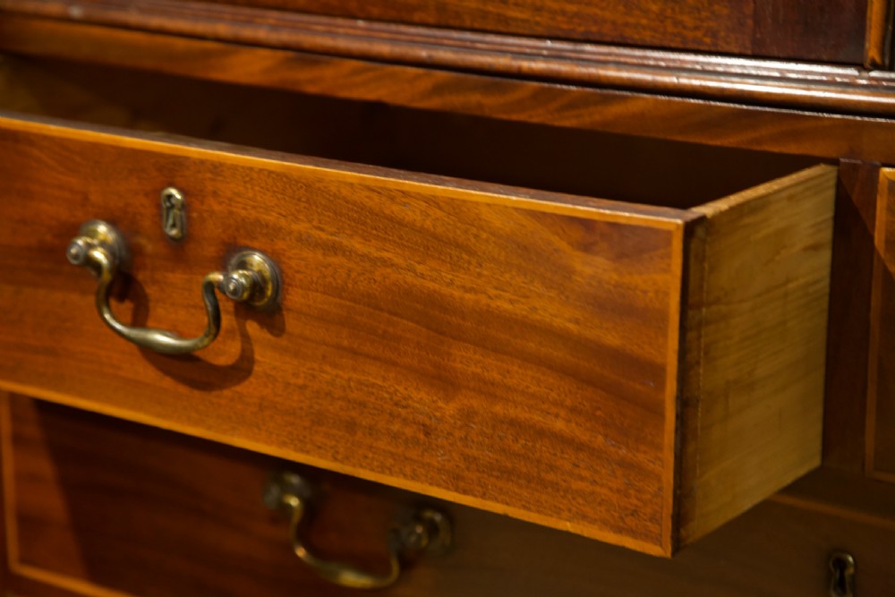 Mahogany Linen Press with Boxwood Stringing View III