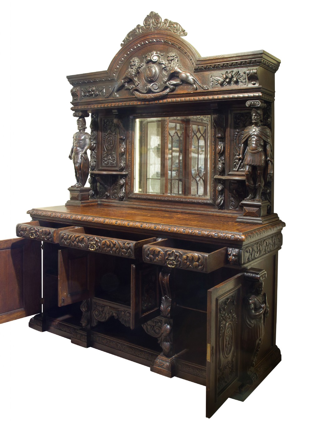 19th Century Carved Oak Sideboard View II