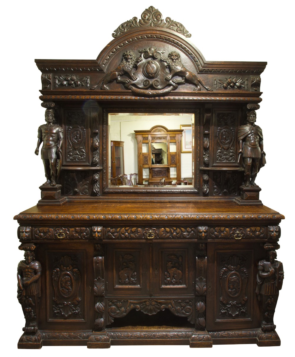 19th Century Carved Oak Sideboard View III
