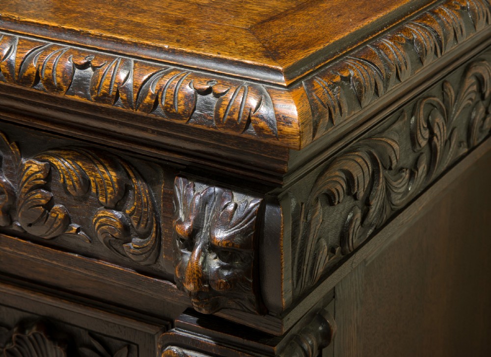 19th Century Carved Oak Sideboard View VII