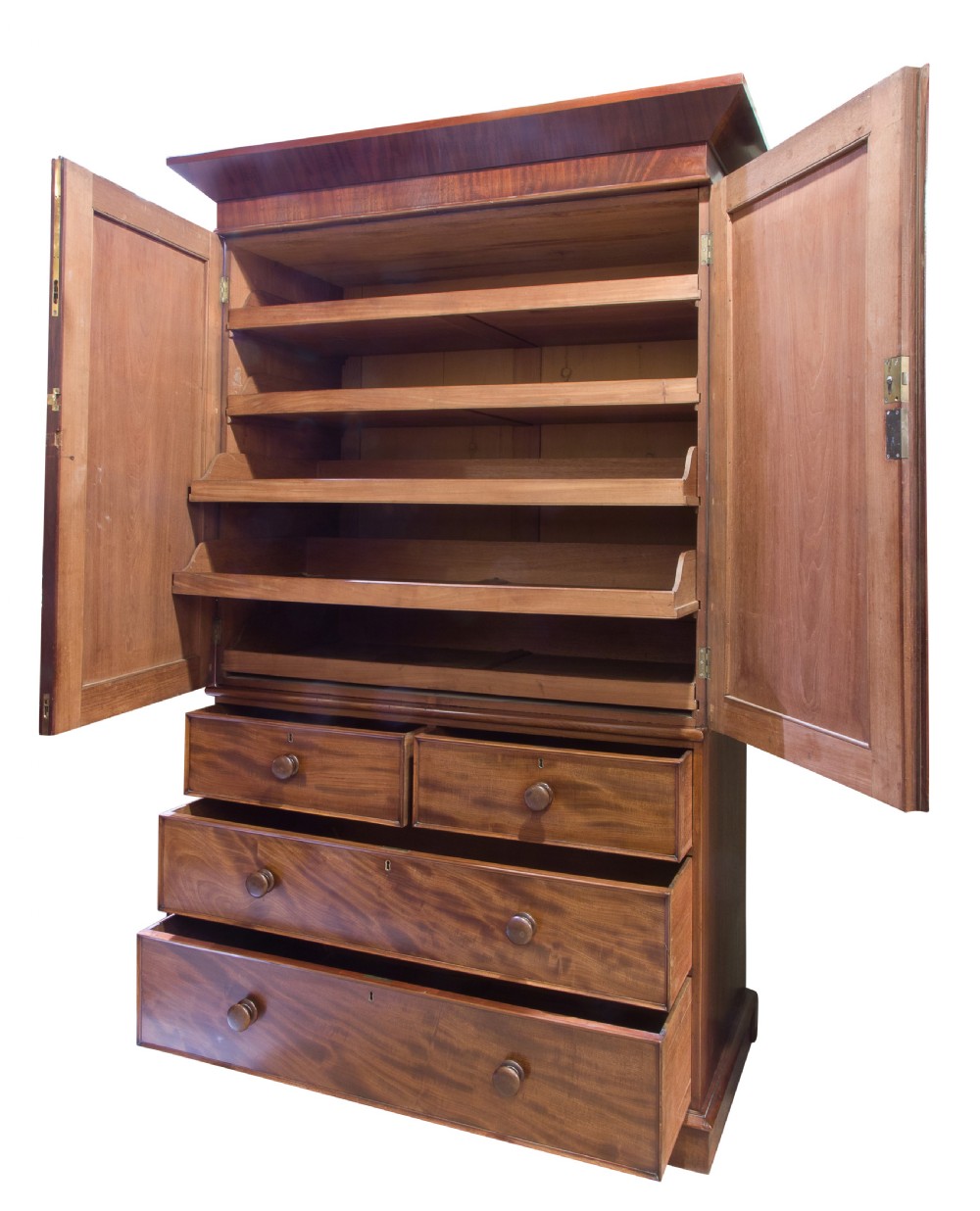 Victorian Mahogany Linen Press View III